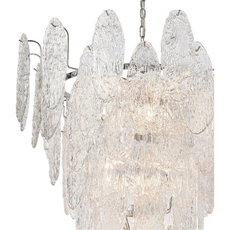 ALAN MIZRAHI LIGHTING Murana 13 - Light Steel Tiered Chandelier